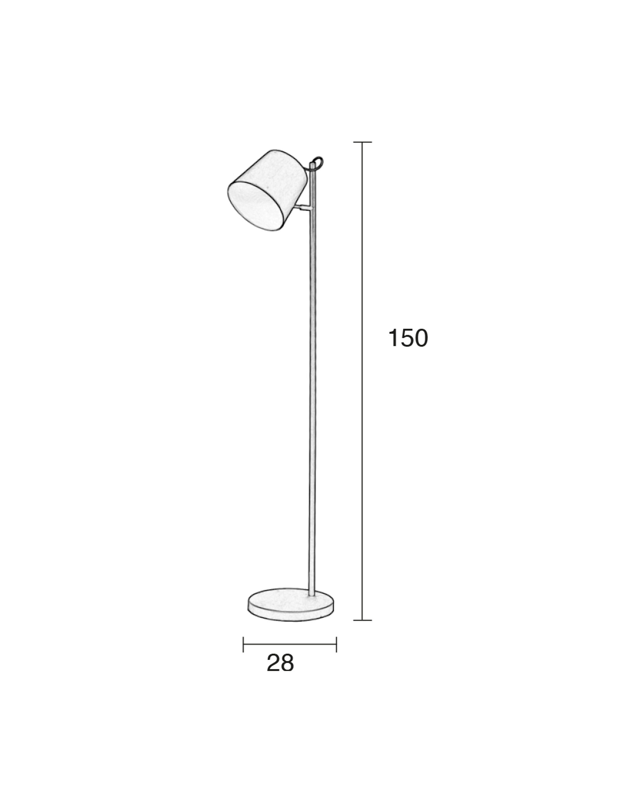 Zuiver Buckle Head Black Floor Lamp